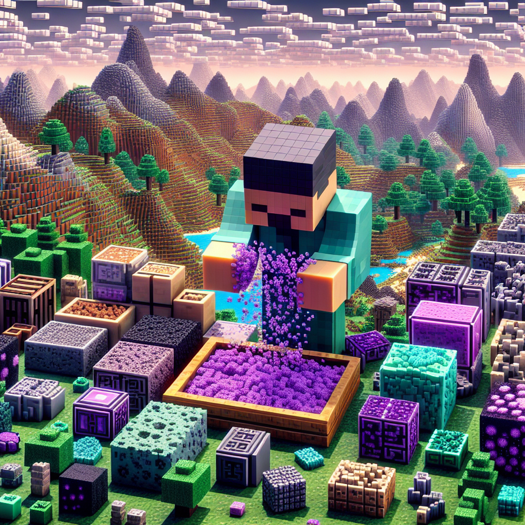 Crafting with Mycelium Blocks in Minecraft