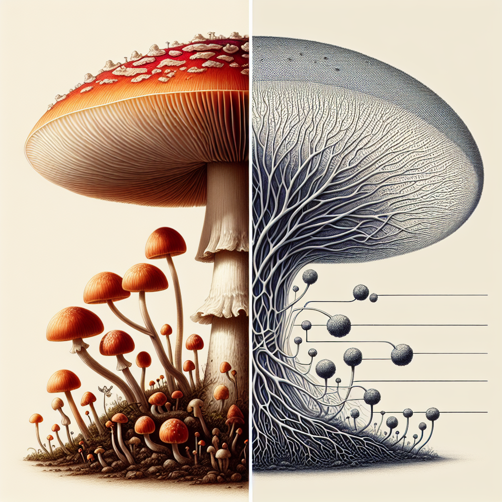 Understanding the Difference: Mushroom Fruiting Body versus Mycelium